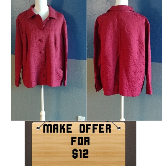 croft & barrow Jackets & Blazers - Croft & Barrow Blazer Jacket Plus Size 2X